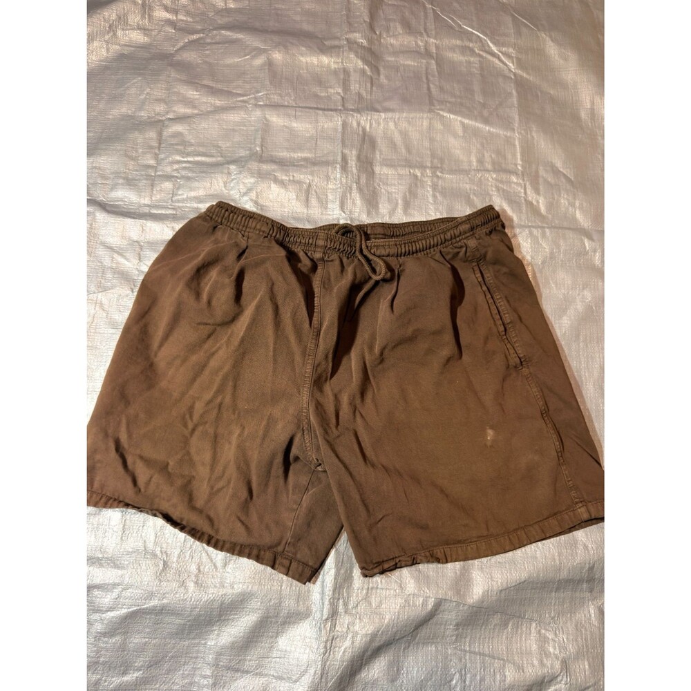 Vintage Crazy Shirts Hawaii Canvas Shorts Mens Large Brown Cotton Drawstring USA